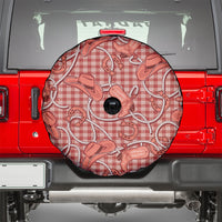 Red Hawaii Palaka Cowboy Spare Tire Cover Hawaiian Paniolo Festival Spirit