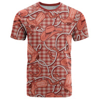 Red Hawaii Palaka Cowboy T Shirt Hawaiian Paniolo Festival Spirit
