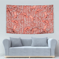 Red Hawaii Palaka Cowboy Tapestry Hawaiian Paniolo Festival Spirit