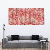 Red Hawaii Palaka Cowboy Tapestry Hawaiian Paniolo Festival Spirit