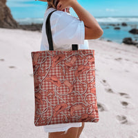 Red Hawaii Palaka Cowboy Tote Bag Hawaiian Paniolo Festival Spirit