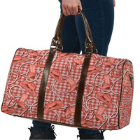 Red Hawaii Palaka Cowboy Travel Bag Hawaiian Paniolo Festival Spirit
