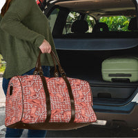Red Hawaii Palaka Cowboy Travel Bag Hawaiian Paniolo Festival Spirit