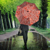 Red Hawaii Palaka Cowboy Umbrella Hawaiian Paniolo Festival Spirit