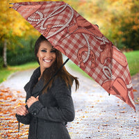 Red Hawaii Palaka Cowboy Umbrella Hawaiian Paniolo Festival Spirit