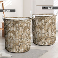 Beige Hawaii Palaka Cowboy Laundry Basket Hawaiian Paniolo Festival Spirit