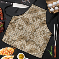 Beige Hawaii Palaka Cowboy Apron Hawaiian Paniolo Festival Spirit