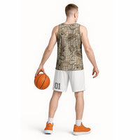 Beige Hawaii Palaka Cowboy Basketball Jersey Hawaiian Paniolo Festival Spirit