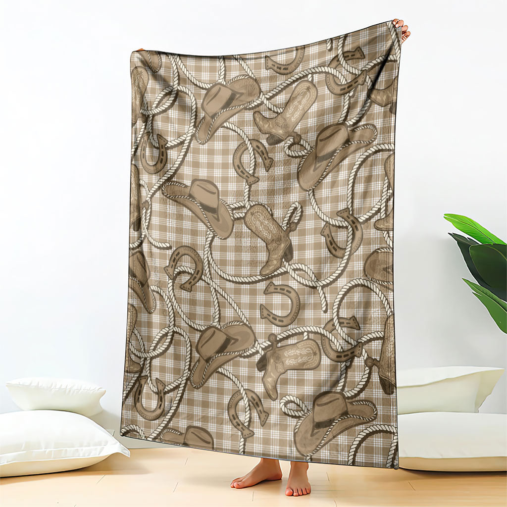 Beige Hawaii Palaka Cowboy Blanket Hawaiian Paniolo Festival Spirit