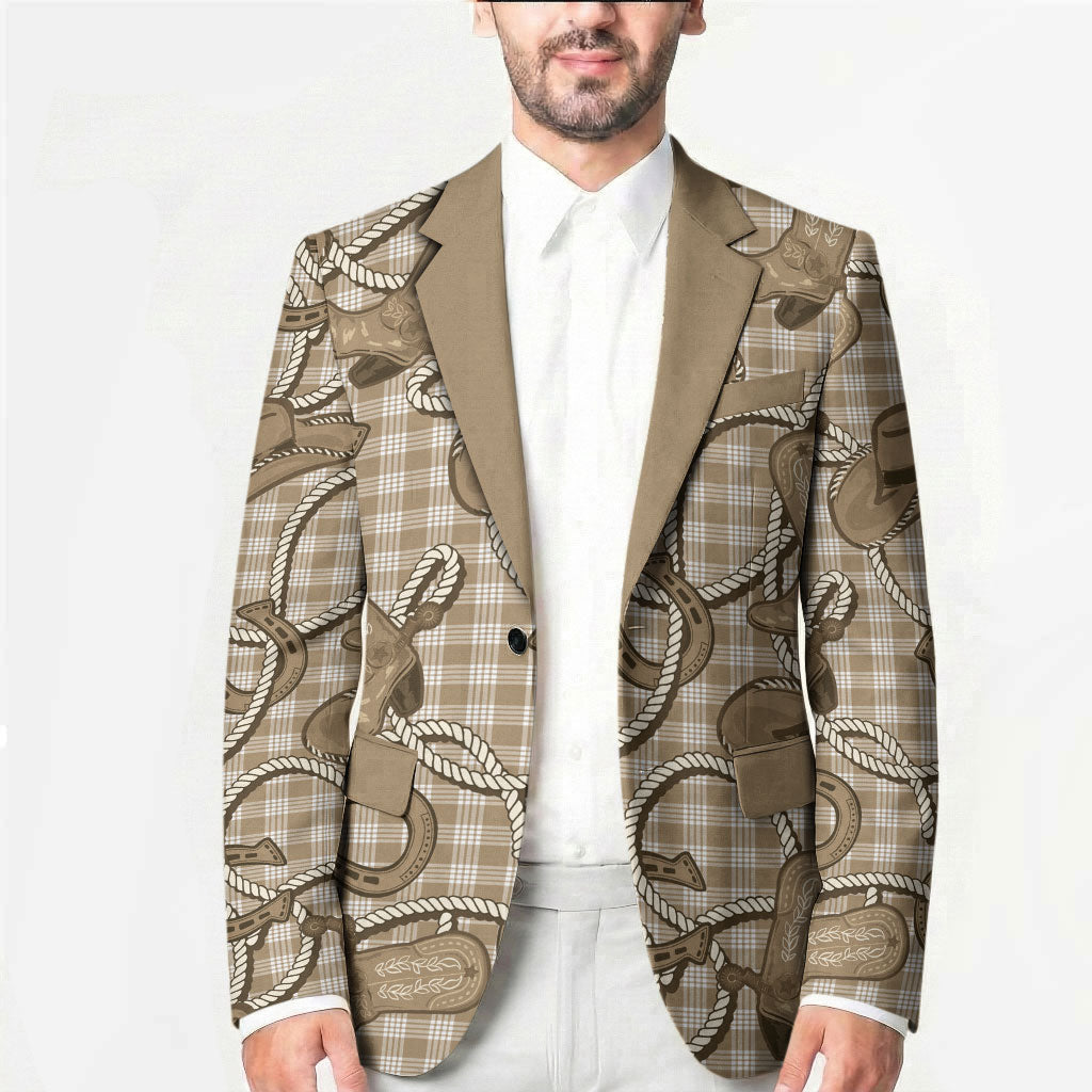 Beige Hawaii Palaka Cowboy Blazer Hawaiian Paniolo Festival Spirit