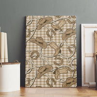 Beige Hawaii Palaka Cowboy Canvas Wall Art Hawaiian Paniolo Festival Spirit