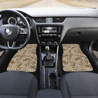 Beige Hawaii Palaka Cowboy Car Mats Hawaiian Paniolo Festival Spirit