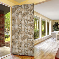 Beige Hawaii Palaka Cowboy Door Cover Hawaiian Paniolo Festival Spirit