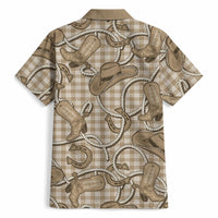 Beige Hawaii Palaka Cowboy Hawaiian Shirt Hawaiian Paniolo Festival Spirit