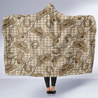 Beige Hawaii Palaka Cowboy Hooded Blanket Hawaiian Paniolo Festival Spirit