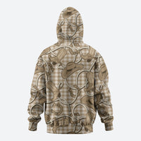 Beige Hawaii Palaka Cowboy Hoodie Hawaiian Paniolo Festival Spirit