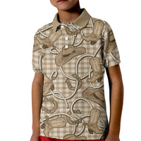 Beige Hawaii Palaka Cowboy Kid Polo Shirt Hawaiian Paniolo Festival Spirit