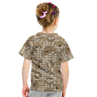 Beige Hawaii Palaka Cowboy Kid T Shirt Hawaiian Paniolo Festival Spirit