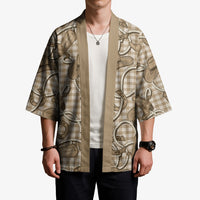 Beige Hawaii Palaka Cowboy Kimono Hawaiian Paniolo Festival Spirit
