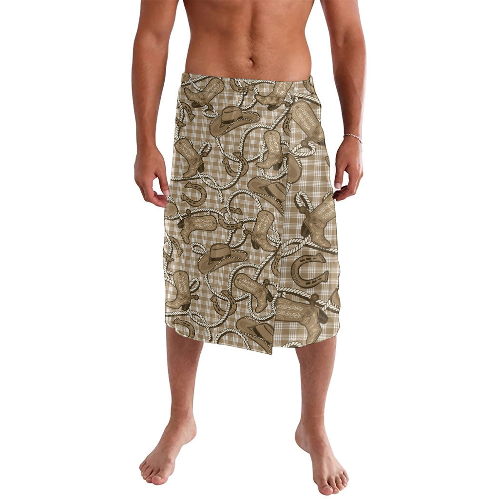 Beige Hawaii Palaka Cowboy Lavalava Hawaiian Paniolo Festival Spirit