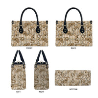 Beige Hawaii Palaka Cowboy Leather Bag Hawaiian Paniolo Festival Spirit