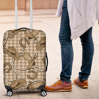 Beige Hawaii Palaka Cowboy Luggage Cover Hawaiian Paniolo Festival Spirit