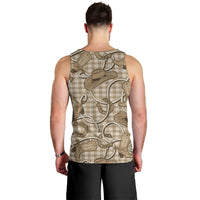 Beige Hawaii Palaka Cowboy Men Tank Top Hawaiian Paniolo Festival Spirit