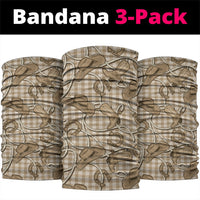 Beige Hawaii Palaka Cowboy Neck Gaiter Hawaiian Paniolo Festival Spirit