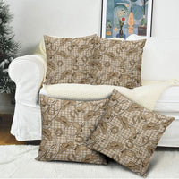 Beige Hawaii Palaka Cowboy Pillow Cover Hawaiian Paniolo Festival Spirit