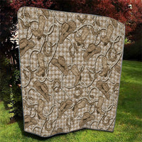 Beige Hawaii Palaka Cowboy Quilt Hawaiian Paniolo Festival Spirit