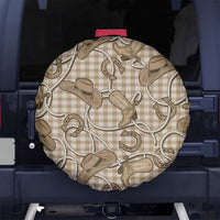 Beige Hawaii Palaka Cowboy Spare Tire Cover Hawaiian Paniolo Festival Spirit