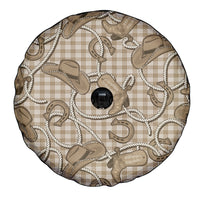 Beige Hawaii Palaka Cowboy Spare Tire Cover Hawaiian Paniolo Festival Spirit