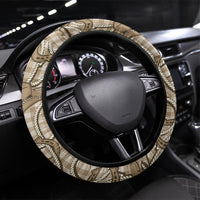 Beige Hawaii Palaka Cowboy Steering Wheel Cover Hawaiian Paniolo Festival Spirit