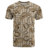 Beige Hawaii Palaka Cowboy T Shirt Hawaiian Paniolo Festival Spirit
