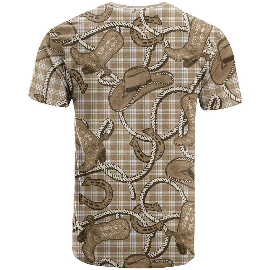 Beige Hawaii Palaka Cowboy T Shirt Hawaiian Paniolo Festival Spirit