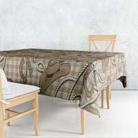 Beige Hawaii Palaka Cowboy Tablecloth Hawaiian Paniolo Festival Spirit