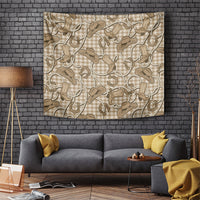 Beige Hawaii Palaka Cowboy Tapestry Hawaiian Paniolo Festival Spirit