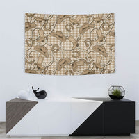 Beige Hawaii Palaka Cowboy Tapestry Hawaiian Paniolo Festival Spirit