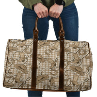 Beige Hawaii Palaka Cowboy Travel Bag Hawaiian Paniolo Festival Spirit