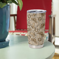 Beige Hawaii Palaka Cowboy Tumbler Cup Hawaiian Paniolo Festival Spirit