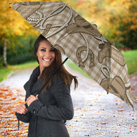 Beige Hawaii Palaka Cowboy Umbrella Hawaiian Paniolo Festival Spirit