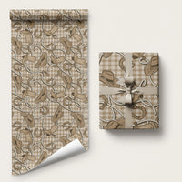 Beige Hawaii Palaka Cowboy Wrapping Paper Hawaiian Paniolo Festival Spirit