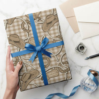 Beige Hawaii Palaka Cowboy Wrapping Paper Hawaiian Paniolo Festival Spirit