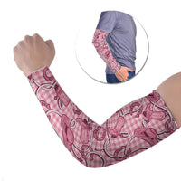 Pink Hawaii Palaka Cowboy Arm Sleeves Hawaiian Paniolo Festival Spirit