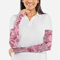 Pink Hawaii Palaka Cowboy Arm Sleeves Hawaiian Paniolo Festival Spirit