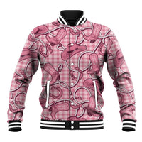 Pink Hawaii Palaka Cowboy Baseball Jacket Hawaiian Paniolo Festival Spirit