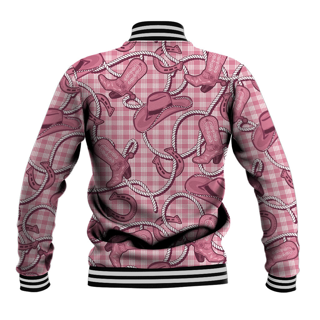 Pink Hawaii Palaka Cowboy Baseball Jacket Hawaiian Paniolo Festival Spirit