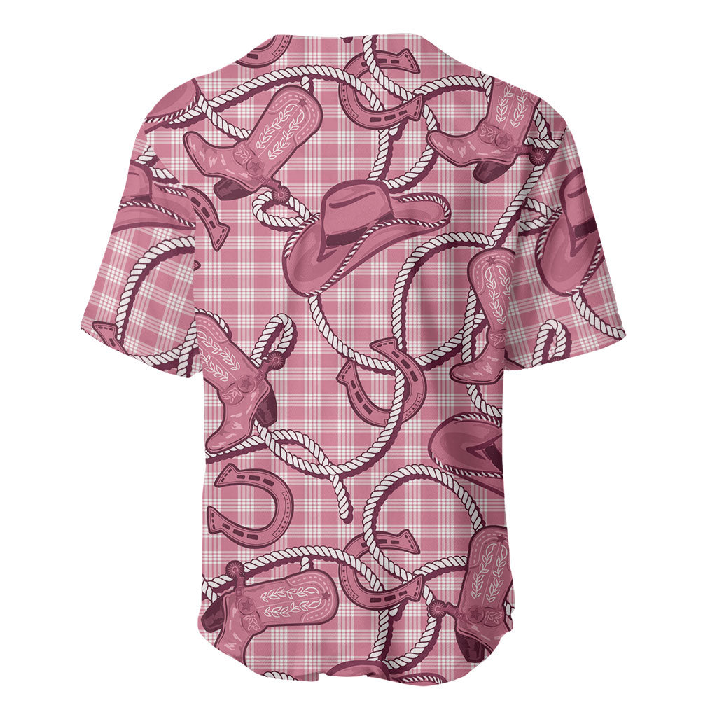 Pink Hawaii Palaka Cowboy Baseball Jersey Hawaiian Paniolo Festival Spirit