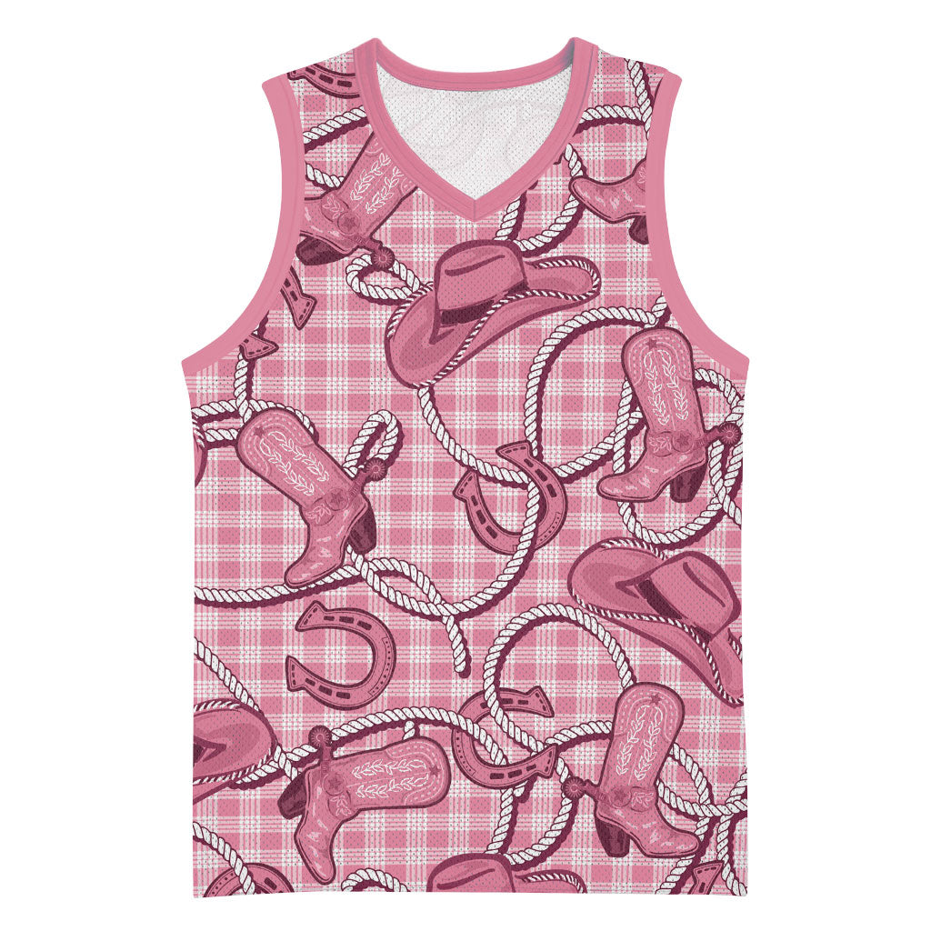 Pink Hawaii Palaka Cowboy Basketball Jersey Hawaiian Paniolo Festival Spirit