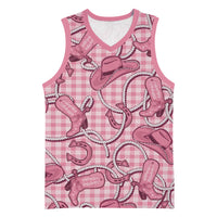 Pink Hawaii Palaka Cowboy Basketball Jersey Hawaiian Paniolo Festival Spirit